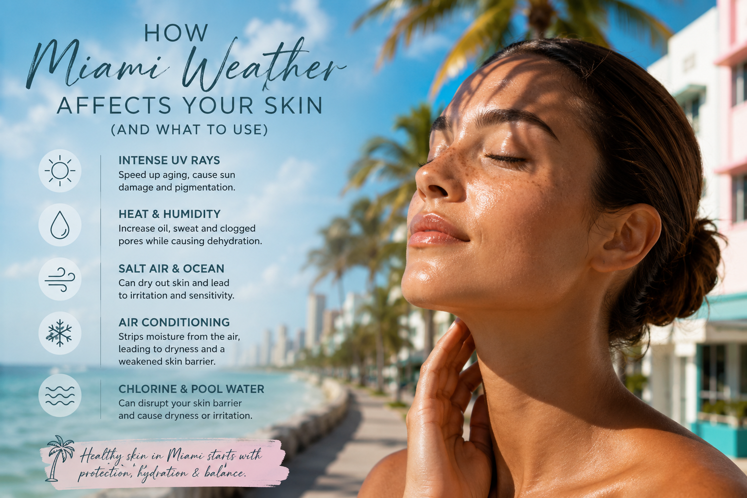 How Miami Weather Affects Your Skin (And What to Use)