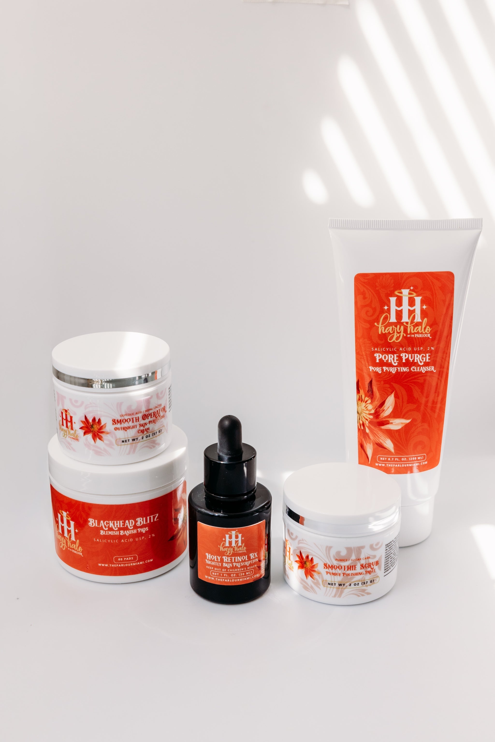 Resurfacing skincare collection with retinol, exfoliants and pore-refining treatments.