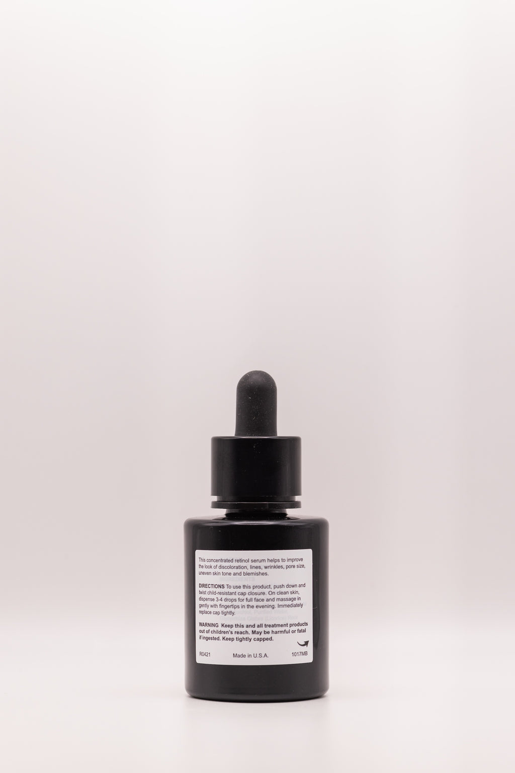 Back label of Holy Retinol Rx Nightly Skin Prescription by The Parlour featuring directions for nighttime use to support skin renewal, smoother texture, and anti-aging results