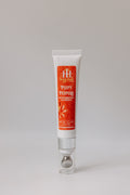 Peppy Peepers Brightening Eye Cream by The Parlour featuring a cooling metal applicator tip for reducing puffiness, hydrating under eyes, and improving dark circles and fine lines.