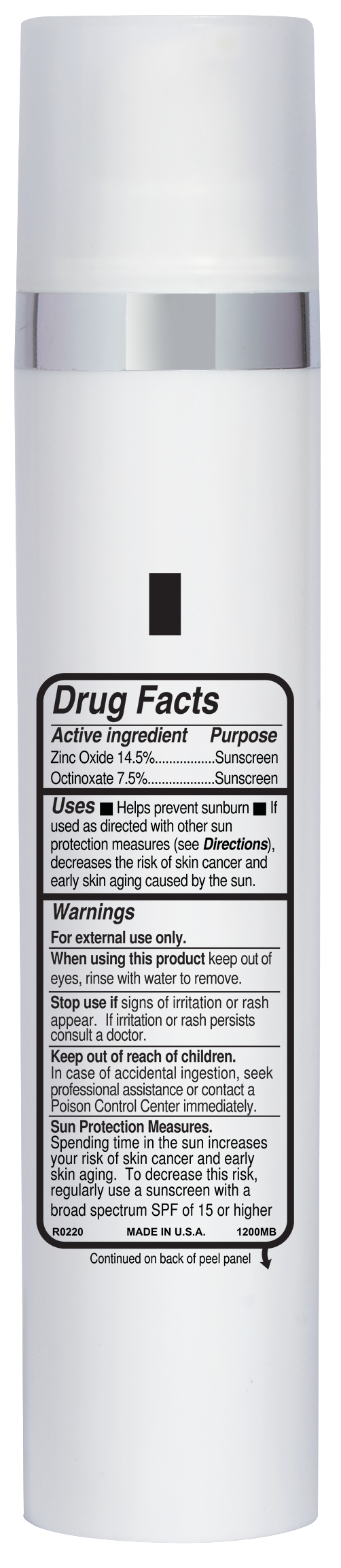Back label of Sheer Shield Ultra-Clear SPF 50 by The Parlour featuring Drug Facts and broad-spectrum mineral sunscreen information for daily facial protection