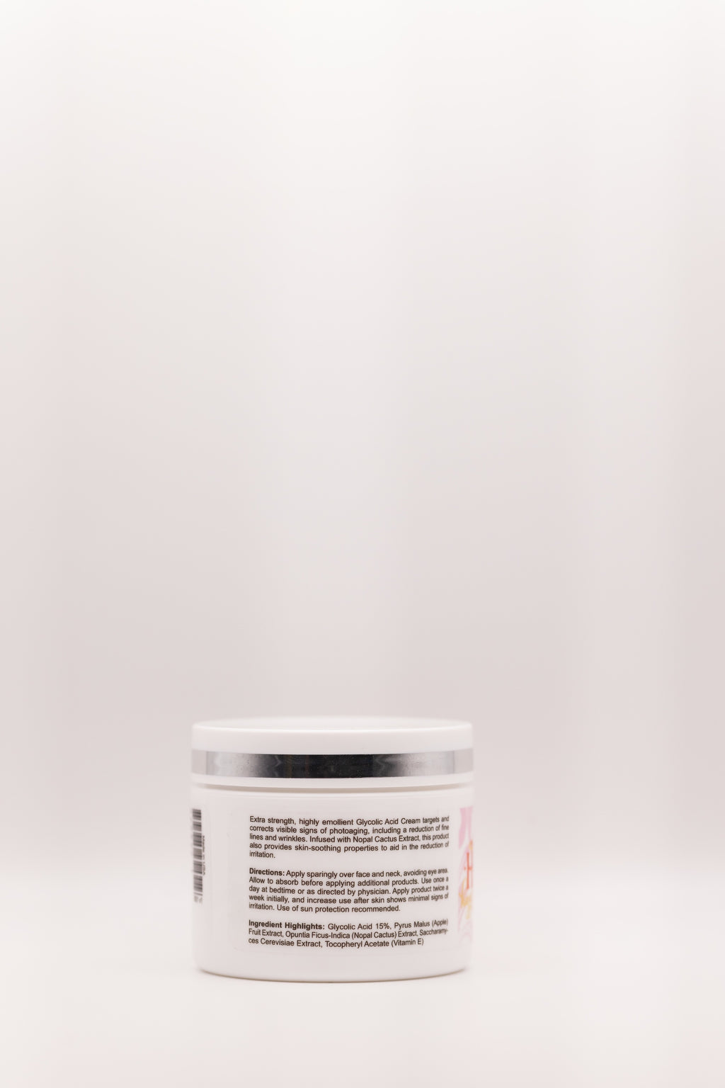 Back label of Smooth Operator Overnight Skin-Perfecting Cream by The Parlour featuring directions for overnight use to improve skin texture, brightness, and smoothness
