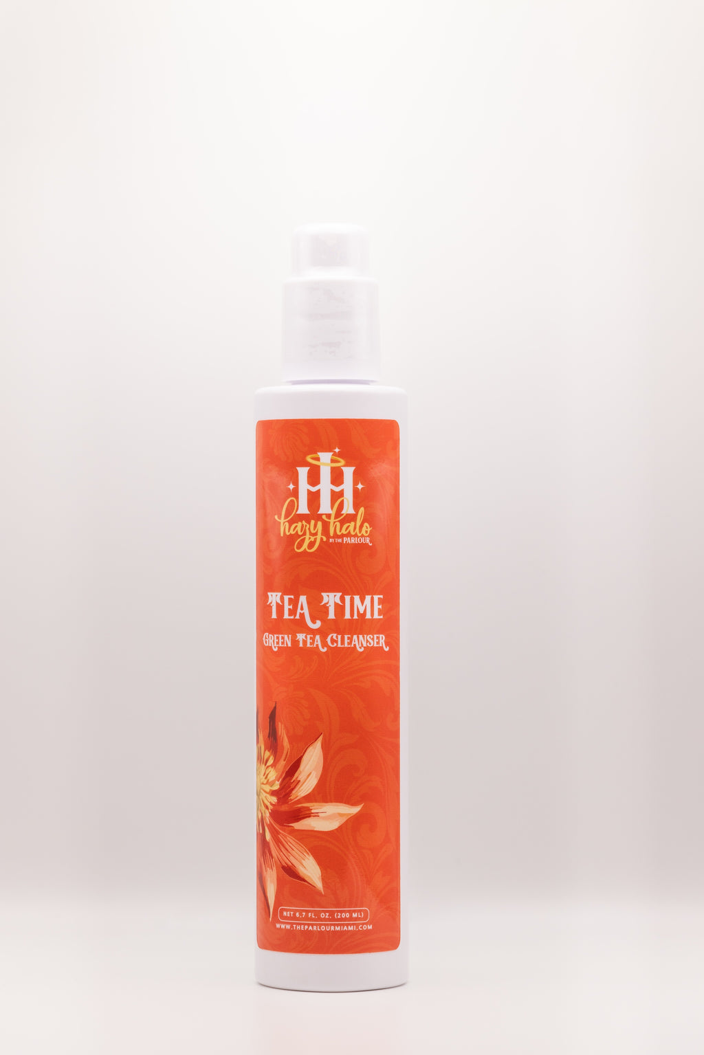 Front view of Tea Time Cleanser gentle antioxidant facial cleanser by The Parlour Miami for sensitive, dry, and calming skin care