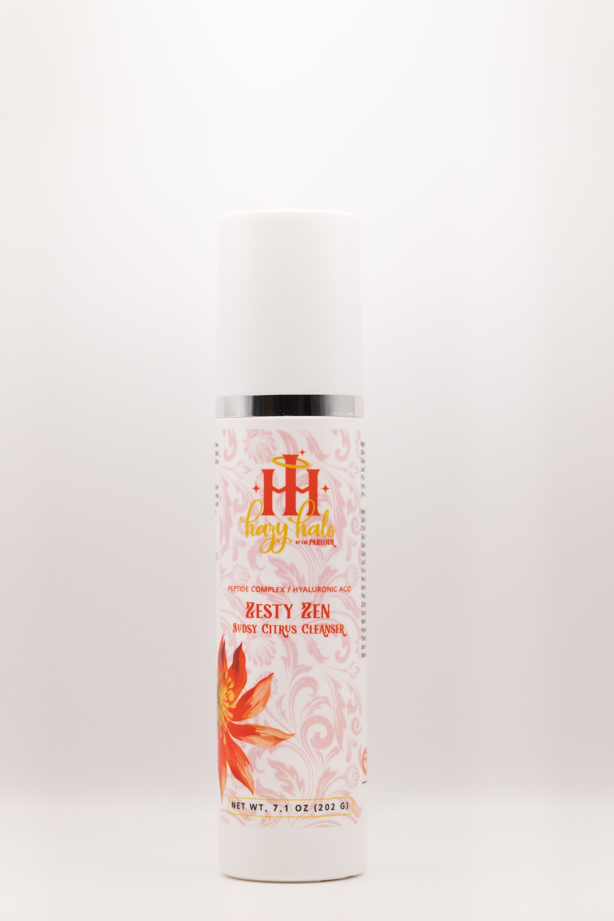 Front view of Zesty Zen gentle hydrating facial cleanser by The Parlour Miami designed for sensitive, dry, and non-stripping cleansing